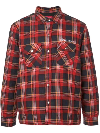 トップス supreme independent flannel shirt L Supreme Independent Quilted Flannel Shirt (FW17) - $148