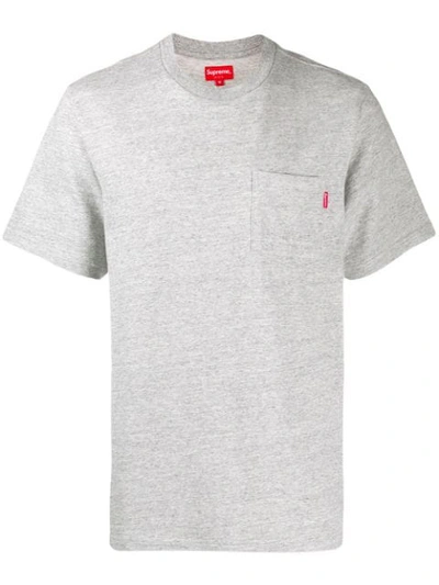 Supreme Short-sleeve Pocket T-shirt In Grey