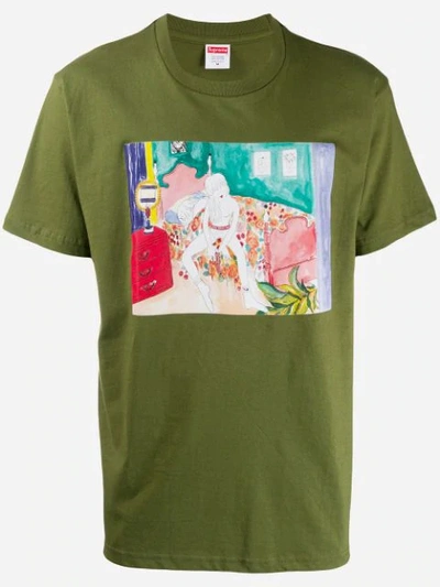 Supreme Bedroom Print T-shirt In Green