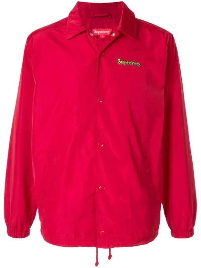 Supreme Gonz Logo Coach Jacket In Red