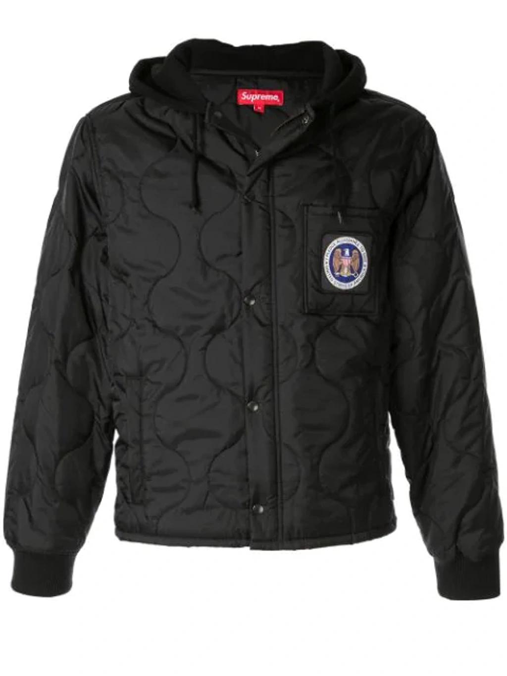 Supreme Quilted Liner Hooded Jacket In Black | ModeSens