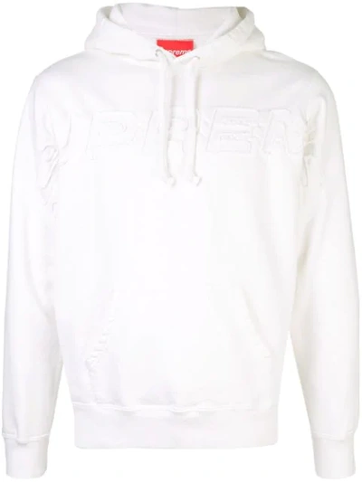 Supreme Multi Color Classic Logo Hoodie In White