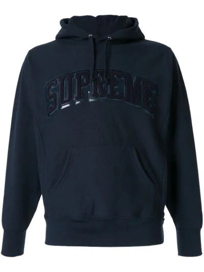 Supreme Arc Logo Hoodie In Blue