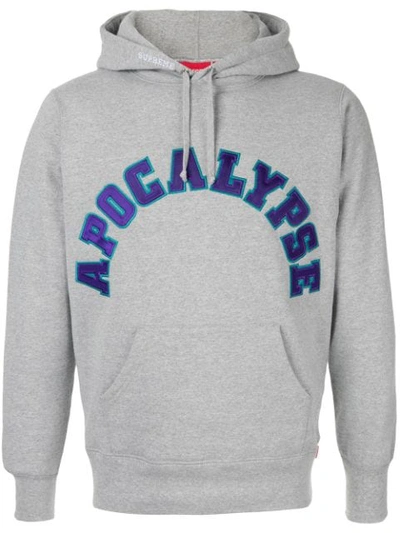 Supreme Apocalypse Patch Hoodie In Grey