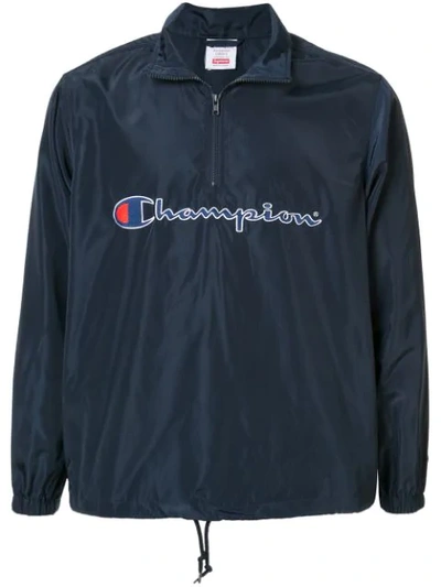 Supreme Champion Half Zip Pullover In Blue | ModeSens