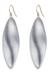Alexis Bittar Long Leaf-inspired Lucite Drop Earrings In Silver
