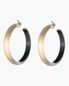 Alexis Bittar Large Lucite Detail Hoop Earrings In Gold