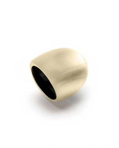 Alexis Bittar Textured Lucite Block Ring In Gold
