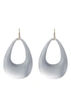 Alexis Bittar Contoured Loop Frontal Drop Earrings In Silver