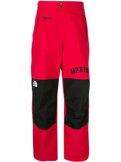 Supreme Tnf Arc Logo Mountain Trousers In Red