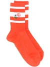 Gucci Gg Knitted Socks In Orange