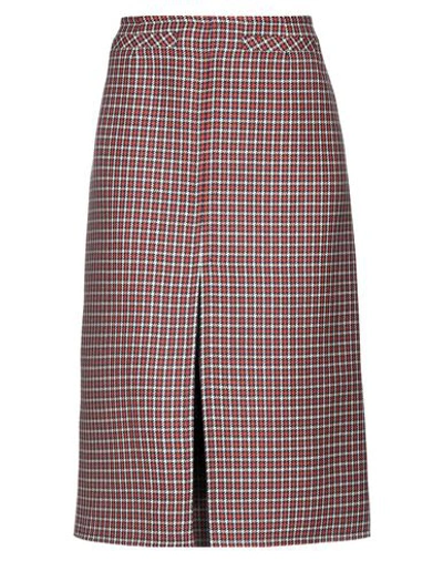 Courrèges Midi Skirts In Brick Red