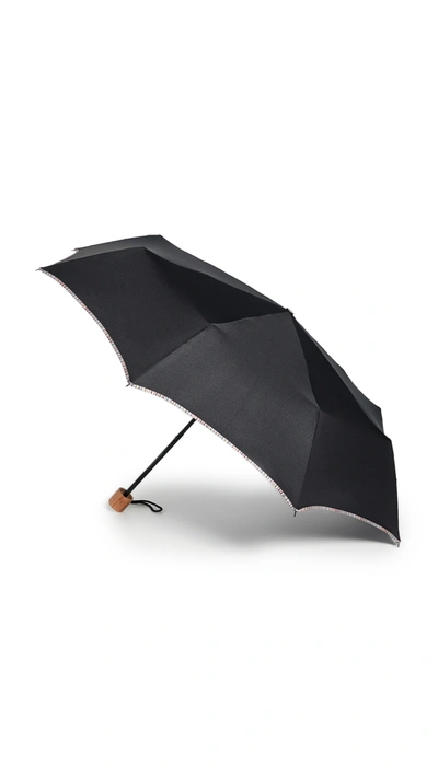 Paul Smith Multistripe Trim Telescopic Umbrella In Black