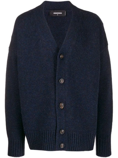 Dsquared2 Knit Cardigan In 486m Blue