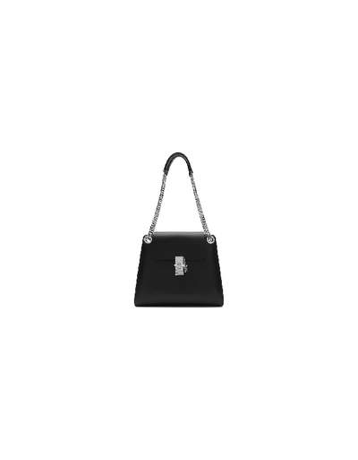 Chloé Annie Medium Leather Shoulder Bag In Black/silver