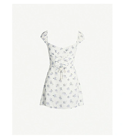 Reformation Jess Floral-print Crepe Mini Dress In Teresa ModeSens