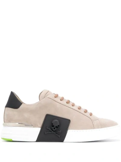 Philipp Plein Contrast Low-top Sneakers In Neutrals
