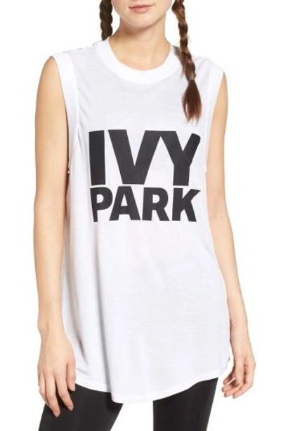 Ivy Park Logo Tank In White