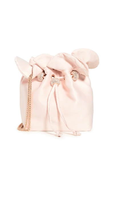 Sophia Webster Emmie Pink Satin Bucket Bag In Sunkissed Pink