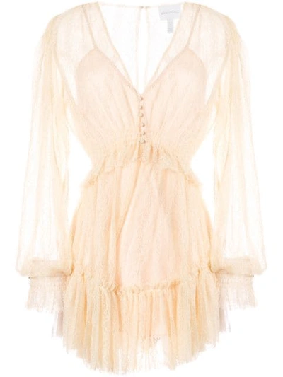Alice Mccall Harvest Moon Lace Romper In Neutrals