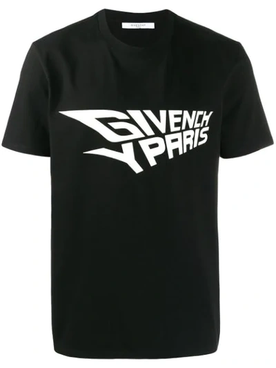 GIVENCHY☆GLOW IN THE DARK LOGO COTTON T-SHIRT / black Givenchy Glow In The Dark Oversize T-shirt In Black | ModeSens