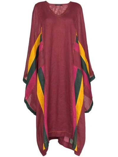 Vita Kin Opium Striped Kaftan Dress In Multicoloured