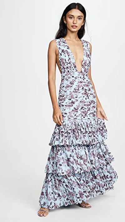 Fame And Partners The Dahlia Dress In Floral Paisley Blue | ModeSens