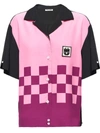 Miu Miu Black And Pink Bowling Shirt