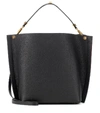 Valentino Garavani Vlogo Escape Grained Leather Hobo Bag In Black