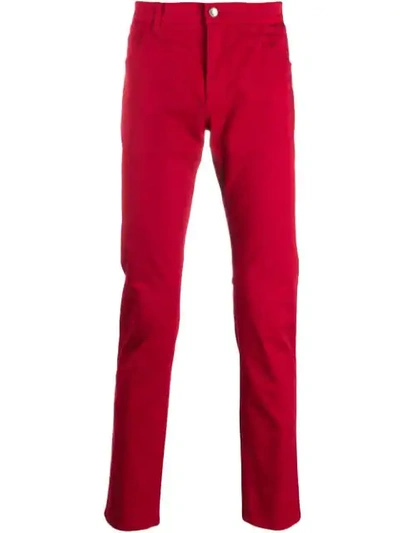 Dolce & Gabbana Slim-fit Trousers In Red