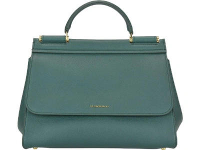 Dolce & Gabbana Sicily Top Handle Tote Bag In Green