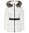 Moncler Clion Quilted Fur-trimmed Down Coat In White