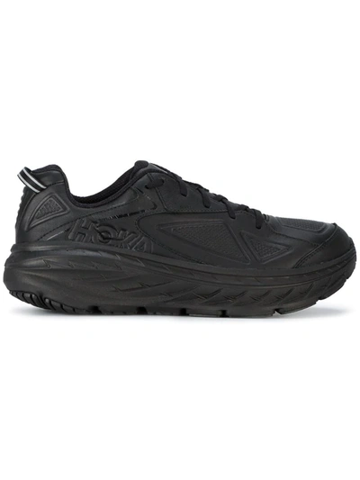 Hoka One One Black Bondi Low-top Leather Sneakers