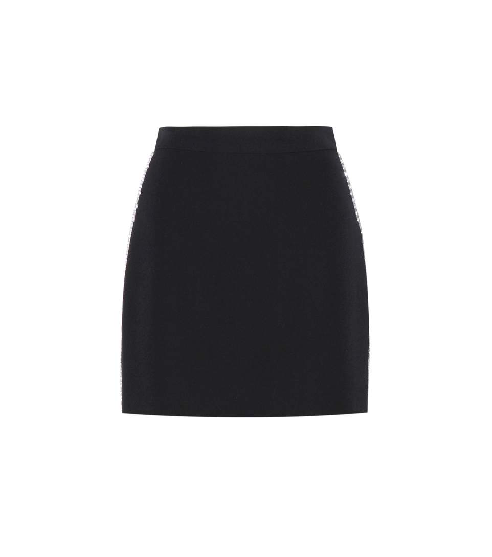 Givenchy Embellished Wool Skirt In Llack | ModeSens