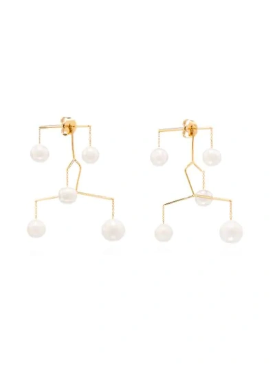 Anissa Kermiche X Rejina Pyo Kinetic Perle Drop Earrings In Gold