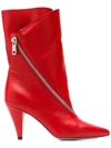 Givenchy Police 80 Red Leather Boots