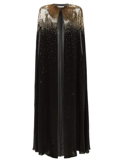 Givenchy Sequinned Silk-chiffon Cape In Black