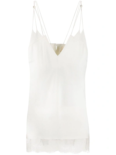 Khaite Eleanor V-neck Canvas Camisole In White