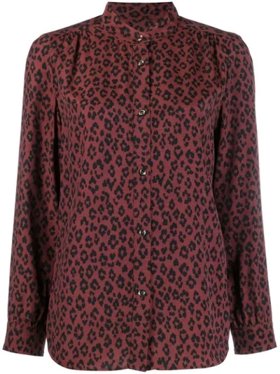 A.p.c. Alice Leopard-print Voile Shirt In Red