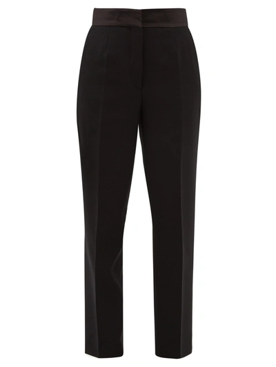 Etro Torbay High-rise Wool Tapered Trousers In Black