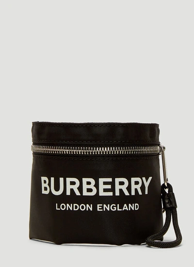 Burberry Logo Print Nylon Armband Pouch In Black