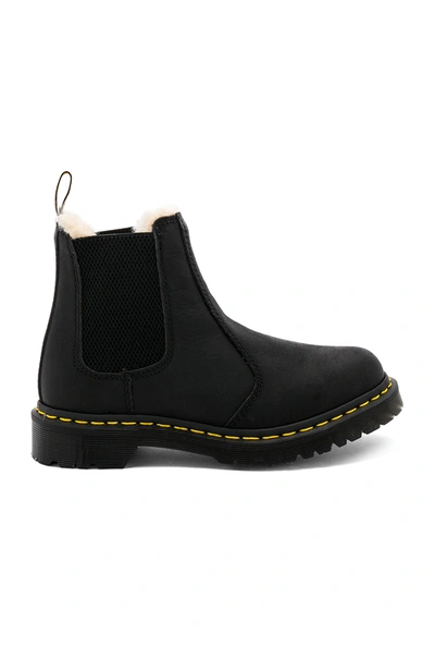 Dr. Martens' 2976 Leonore Faux Fur Lined Chelsea Boot In Black