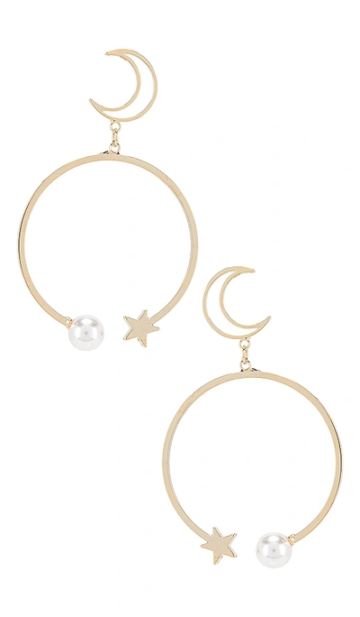 Shashi Mona Moon Drop Earrings In Gold