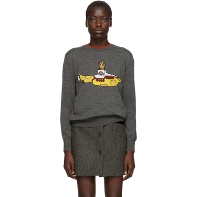 Stella Mccartney All Together Now Yellow Submarine Jumper In Grey