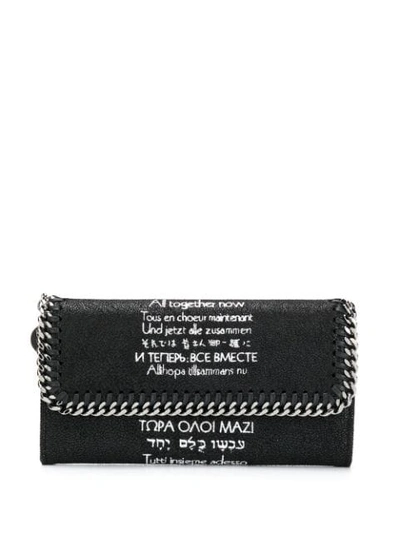 Stella Mccartney All Together Now Falabella Wallet In Black