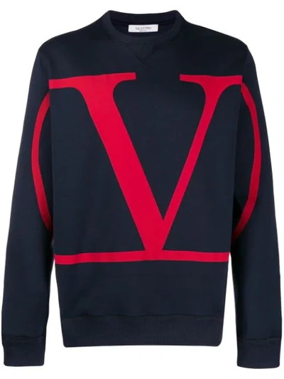 Valentino Vlogo Sweatshirt In Black