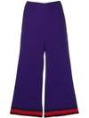 Gucci Web Trim Culottes In Purple