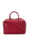 Fendi Small Boston Ff Motif Bag In Red