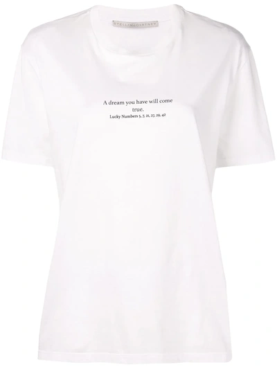 Stella Mccartney Printed Cotton T-shirt In White