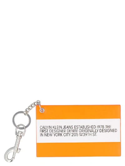 Calvin Klein Keyring In Orange